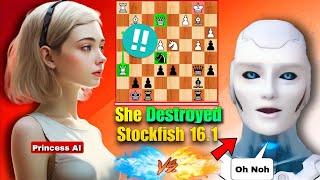 Brand New Chess AI DEFEATED Stockfish 16.1 By Sacrificing Her ROOK In The Kingside | Chess Strategy