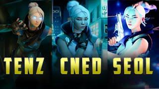 TENZ VS SEOLDAM VS CNED - JETT MONTAGE |  VALORANT MONTAGE #HIGHLIGHTS