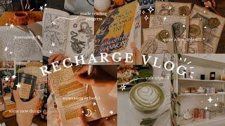 a recharge vlog ️ annotating my current read, packing orders, journaling & cafes