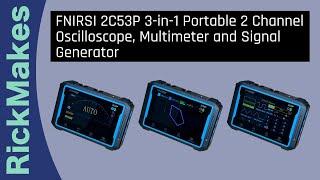 FNIRSI 2C53P 3-in-1 Portable 2 Channel Oscilloscope, Multimeter and Signal Generator