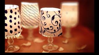 DIY CANDLE LAMP SHADE USING WINE GLASS OR JUICE GLASS || HOME DECORATION IDEAS || ML CRAFTS # 6