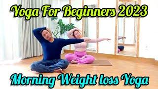 55 Minutes Morning Yoga For Complete Beginners 2023 || Yoga For Weight Loss Gentle Flow