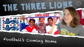 American Reacts to Three Lions (Football's Coming Home) | Official Video