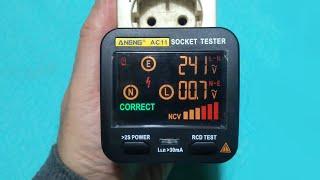 Checking the Correctness of the Socket ANENG AC11 Tester