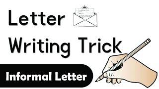 Letter Writing in English Trick | Informal Letter | Letter Writing