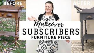 I makeover a SUBSCRIBERS Furniture piece (Farmhouse Home) + Up-cycle vintage decor plant stand