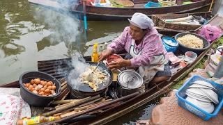 Thai Food at Tha Kha Floating Market (ตลาดน้ำท่าคา) - Don't Miss Aunty's Fried Oyster Omelet!