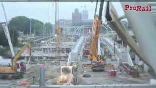 Sporen in Den Bosch: time lapse vernieuwing dubbelsporige Diezebrug