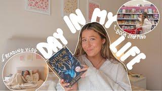 DAY IN THE LIFE: book shopping, reading at a coffee shop, reading vlog, grwm 