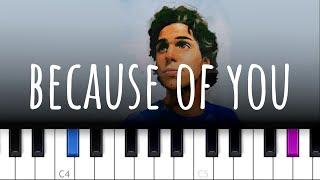 Because Of You ~ Stephen Sanchez (piano tutorial)