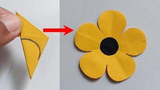 How To Make Paper Flower Very Easy | Paper Flower Making Step By Step | DIY Flower Craft