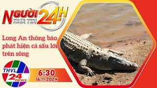 Người đưa tin 24H (6h30 ngày 16/11/2024) - Long An thông báo phát hiện cá sấu lớn trên sông, ...