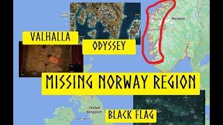 Map Size Comparison and the Missing Norway Region: Assassins Creed Valhalla