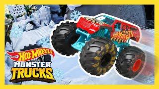 Monster Trucki kontra Śnieżny Potwór Yeti ️ | @Hot Wheels Po Polsku