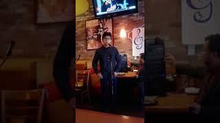 Christopher Carrillo performing my way in the style of frank Sinatra at shakeys pizza