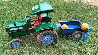 driver Kiya mini tractor ki trolley mein laddu loading  diy tractor