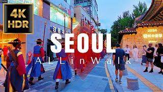 Chungmuro to Downtown, Seoul, Korea | 충무로에서 시내까지 산책 | 4K HDR