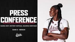 WOMEN'S BASKETBALL | Madina Okot, Destiney McPhaul, Quanirah Montague Press Conference vs Mercer