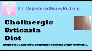 Cholinergic Urticaria Diet