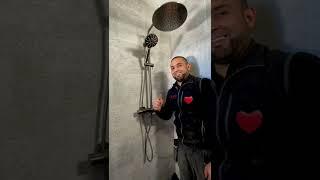 How to install a thermostatic shower faucet with a rain shower head #diy