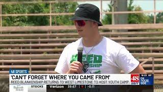 Reed Blankenship holds first youth football camp
