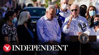 Biden, AOC and Schumer visit flooded homes in Queens, New York