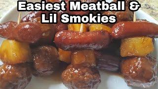 Easiest Meatballs & Lil Smokies #appetizer