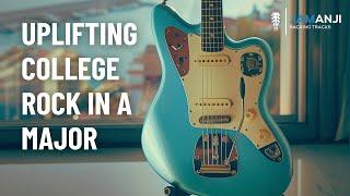 Uplifting College Rock Backing Track in A Major