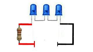 5mm Blue LED'S  - 3 / 220 ohm Resistor DC12V