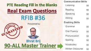 PTE Practice: Reading Blank #36 Solving Reading Fill in the Blanks with answers 2020