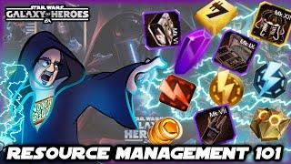 Resource Management 101 in Star Wars Galaxy of Heroes!