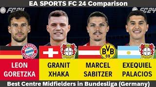 Goretzka vs Xhaka vs Sabitzer vs Exequiel Palacios(Bundesliga (Germany) Top CMs-EA FC24 Comparison)