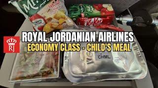 ROYAL JORDANIAN AIRLINES ECONOMY CLASS | CHILDS MEAL Amman-London