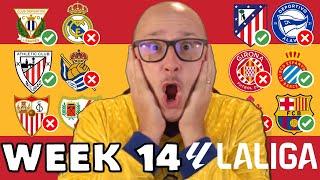 2024/25 LA LIGA PREDICTIONS - WEEK #14