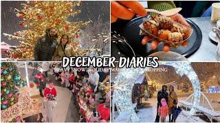 Visiting Tuzla Holiday Market | Eating Sweet Fritters | Heavy Snow in Bosnia and Herzegovina