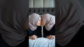 Sweet kiss of twins hijab maids 01 #lesbian #kissing # woman #hijab #twins #maid