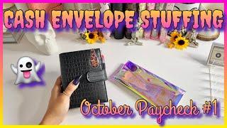 CASH ENVELOPE STUFFING + SINKING FUNDS | OCTOBER PAYCHECK #1 | DAISYBUDGETS | #CASHSTUFFING