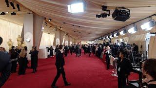 A behind-the-scenes look at the Oscars 2025 red carpet before the celebrity arrivals