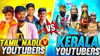 Tamilnadu Top V Badge Youtubers Vs Kerala Yotubers || Biggest 4 Vs 4 Clash||Garena -Free Fire