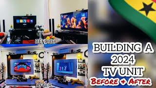 TV UNIT PROJECT 1.0 | | BUILDING A BUDGET FRIENDLY TV UNIT IN 2024! | | WeBuild GHANA 