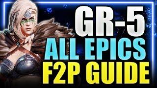 GEAR RAID 5 - EPICS ONLY Official Guide - Stage 4 & F2P Strategy - NO LEGGOS ⁂ Watcher of Realms