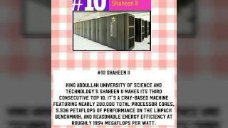 Top 10 supercomputers on earth.