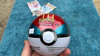 Pokémon lure ball tin opening