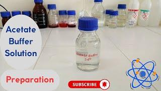 Acetate buffer solution preparation (pH range of 3.6 to 5.6)