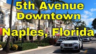 5th Avenue South. Dining, Shopping In Naples Florida.  Naples downtown restaurants and shopping [4K]