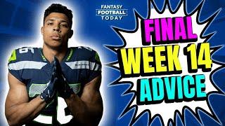 FINAL Week 14 Cheat Sheet! LIVE Start/Sit Q&A + Actives/Inactives! | 2024 Fantasy Football