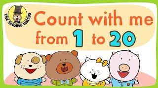 Number Song 1-20 for Children| Counting Numbers| Counting 1-20 | The Singing Walrus| Jack Hartmann