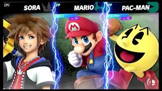 Super Smash Bros Ultimate Amiibo Fights – Sora & Co #9 Sora vs Mario vs Pac Man