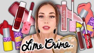Lime Crime Lip Swatches - Trying it for the First Time!
