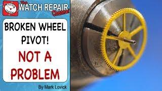 Repairing a broken pivot  - making a centre drill guide - watch repair tutorial